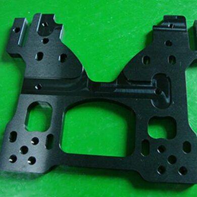 CNC machined parts with black anodize