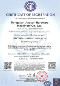 ISO14001-SYM cnc machining service